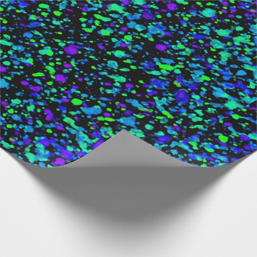 Blue Splatter - Inpakpapier (Hoek)