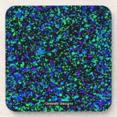 Blue Splatter - Kunststof Onderzetter (Voorkant)