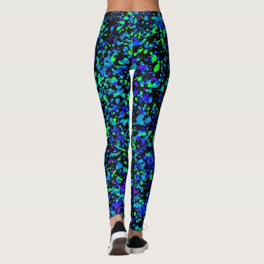 Blue Splatter - Leggings (Achterkant)