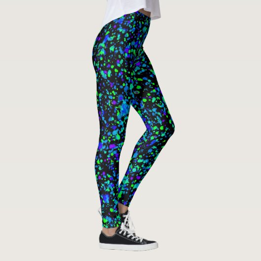 Blue Splatter - Leggings (Rechts)