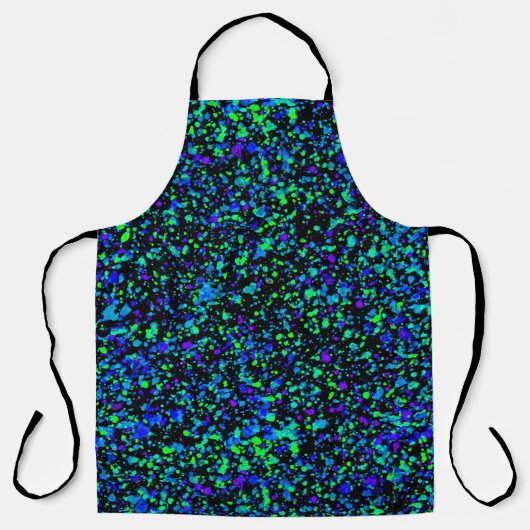 Blue Splatter - Schort (Voorkant)