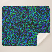 Blue Splatter - Sherpa Deken (Voorkant (horizontaal))