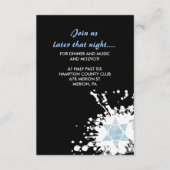 Blue Splatter Star Bat Mitzvah Reception Card Informatiekaartje (Voorkant)
