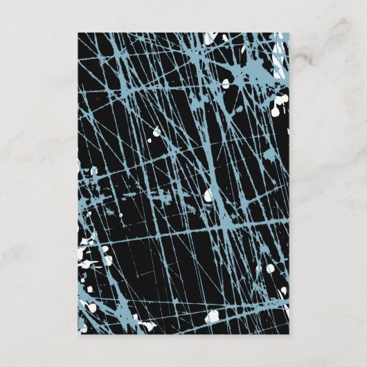 Blue Splatter Star Bat Mitzvah Reception Card Informatiekaartje (Achterkant)