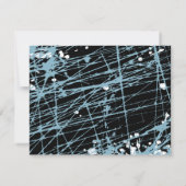 Blue Splatter Star Bat Mitzvah Reply Card RSVP Kaartje (Achterkant)