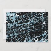 Blue Splatter Star Bat Mitzvah Uitnodiging (Achterkant)