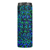Blue Splatter - Thermische Tumbler Thermosbeker (Achterkant)