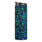 Blue Splatter - Thermische Tumbler Thermosbeker (Geroteerd rechts)