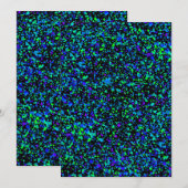 Blue Splatter - Wenskaart Feestdagenkaart (Voorkant / Achterkant)