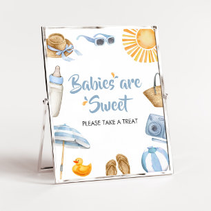 Blue Splish Splash Baby shower Baby's zijn zoet Poster