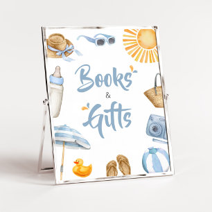 Blue Splish Splash Baby shower Boeken en geschenke Poster