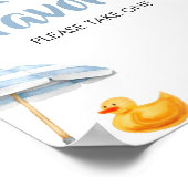 Blue Splish Splash Baby shower gunsten Poster (Hoek)