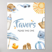 Blue Splish Splash Baby shower gunsten Poster (Voorkant)