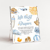Blue Splish Splash Baby shower Late Night Luiers Poster