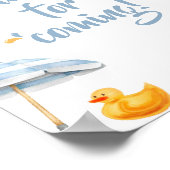 Blue Splish Splash Bedankt voor uw komst Poster (Hoek)