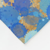 BLUE SPLOTCHES FLEECE DEKEN (Hoek)