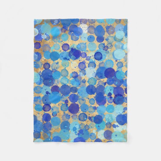 BLUE SPLOTCHES FLEECE DEKEN (Voorkant)