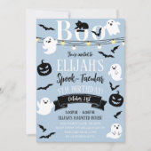 Blue Spook-Tacular Haunted Verjaardag Kaart (Voorkant)