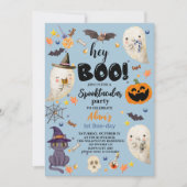 Blue Spooktacular Halloween 1st Boo-day Verjaardag Kaart (Voorkant)