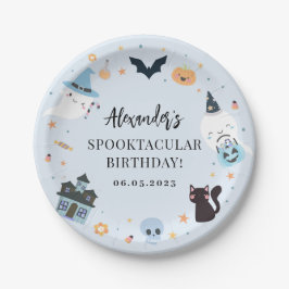 Blue Spooky Birthday Paper Bord