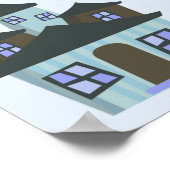 Blue Spooky Birthday Welcome Sign Poster (Hoek)