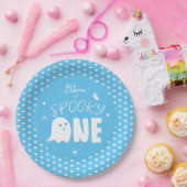 Blue Spooky One Boy Ghost Halloween 1e verjaardag Papieren Bordje (Feest)