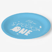 Blue Spooky One Ghost Boys eerste verjaardag Papieren Bordje (Gekanteld)