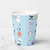 Blue Spooky One Schattige Ghost Halloween 1st Birt Papieren Bekers (Links)