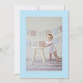 Blue Spooky One Schattigee foto Halloween 1e verja Kaart (Achterkant)