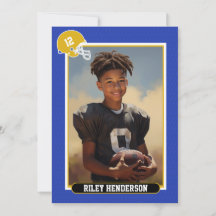 Blue Sport Foto Football Verjaardag