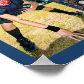 Blue Sports Senior Graduation 18 Photo Collage Poster (Hoek)