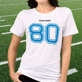 Blue Sports Team Aangepaste naam, spelersnummer, t Tri-Blend Shirt