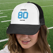 Blue Sports Team Custom Naam, Nummer, Team Zwart