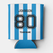 Blue Sports Team Custom Name Number Team Gameday Blikjeskoeler (Voorkant)