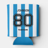 Blue Sports Team Custom Name Number Team Gameday Blikjeskoeler (Achterkant)