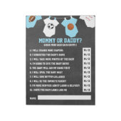 Blue SPORTS THEMA krijtbord baby shower SPEL Notitieblok (Linkerzijde)
