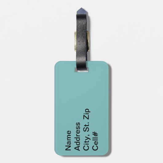 Blue Sporty Volleyball 🏐 Bagagelabel (Achterkant verticaal)