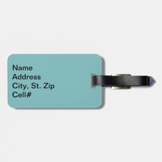 Blue Sporty Volleyball 🏐 Bagagelabel (Achterkant horizontaal)