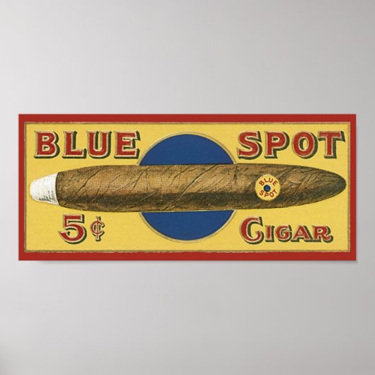 Blue Spot Cigar Label Poster (Voorkant)