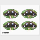 Blue Spotted Butterfly-stickers Ovale Sticker (Vel)