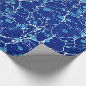 Blue Spotted Marbling met White Rivers Cadeaupapier (Hoek)