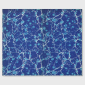 Blue Spotted Marbling met White Rivers Cadeaupapier (Vlak)