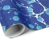Blue Spotted Marbling met White Rivers Cadeaupapier (Rol Hoek)