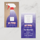Blue Spray Bottle Cleaning Company Visitekaartje (Voorkant / Achterkant)