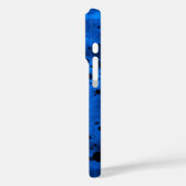 Blue Spray Paint Effect iPhone 16 Hoesje (Achterkant / Links)