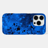 Blue Spray Paint Effect iPhone 16 Hoesje (Achterkant (horizontaal))