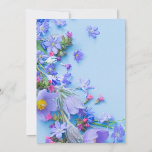 Blue Spring Bewaar de datum bruiloft minimalistisc Save The Date (Achterkant)