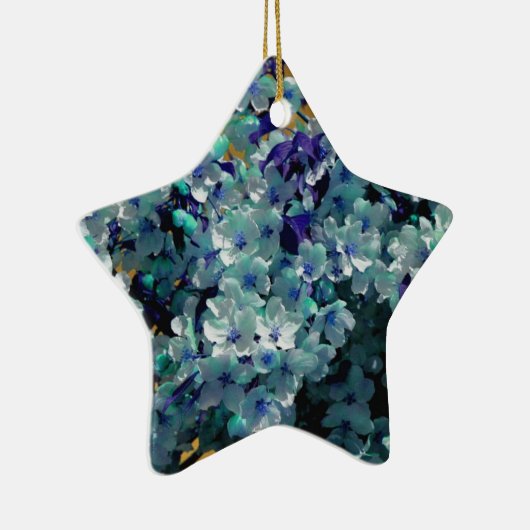 Blue Spring Blossoms Flower Ornament (Rechts)