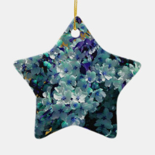 Blue Spring Blossoms Flower Ornament