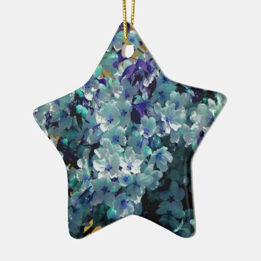 Blue Spring Blossoms Flower Ornament (Links)